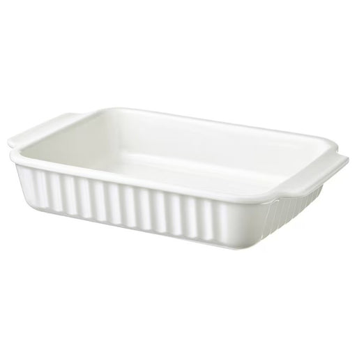 "IKEA POETISK Oven Dish 34x23 cm off-white, perfect for baking and roasting"
