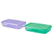 IKEA PRUTA Sandwich container with lid, lilac/green, 22x14x5 cm 40596710
