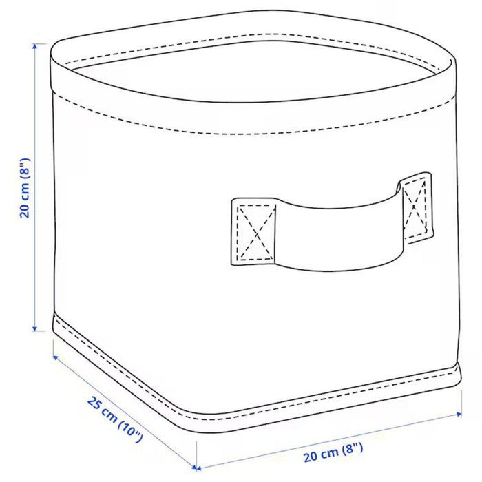 IKEA PURRPINGLA Storage basket combo, textile/beige, 25x20x20 cm (10x8x8 ") and 10x10x15 cm (4x4x6 ")
