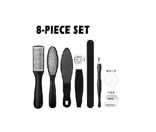Digital Shoppy Foot File Set- Dead Hard Skin Callus Remover-Portable Scraper Pedicure Rasp Tools,Foot Care Tool (black) with CHANCCI Women's Magic Color Changing Glossy Lip balm Moisture Anti-aging Protection Lips
