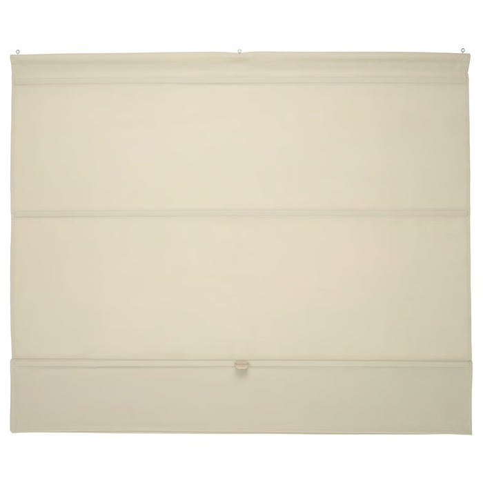 IKEA RINGBLOMMA roman blind beige 120x160cm cordless linen-look fabric front view #40583538