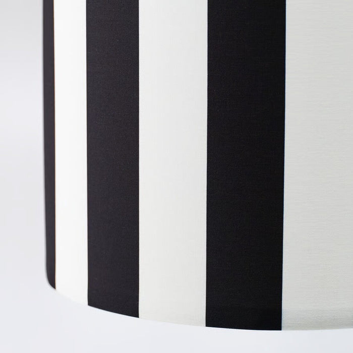 Close-up image of IKEA RINGSTA Lamp shade, black/white, 42 cm 90607136
