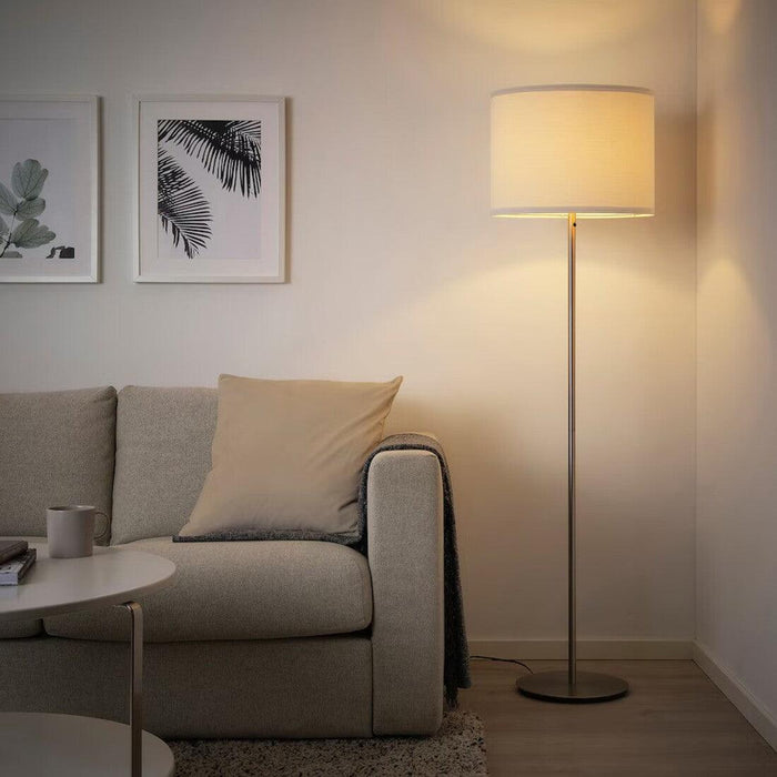 IKEA SKAFTET Table Lamp Base — Nickel-Plated, 38cm | Modern Customisable Desk Lamp with lampshade