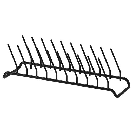 IKEA RINNIG black steel plate holder with polyamide coating, product close-up front view #40387269