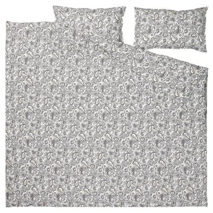 IKEA RODGERSIA duvet cover and 2 pillowcases flat lay, grey white, 240x220/50x80cm
Want to be notified when Claude r
