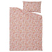 IKEA RODGERSIA duvet cover with concealed button closure in pink white paisley cotton blend