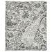 IKEA RODGERSIA flat sheet grey white paisley pattern cotton-viscose 150x260 cm folded view #30579532