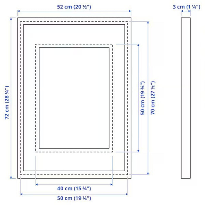 IKEA RÖDALM Frame, birch effect, 50x70 cm