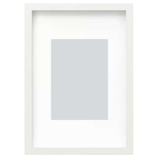 IKEA RÖDALM white picture frame 21x30 cm front view with modern deep profile and mount #50550047