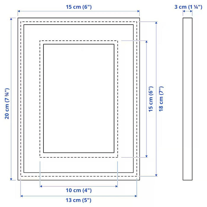 IKEA RÖDALM Frame, white, 13x18 cm (5x7 ")