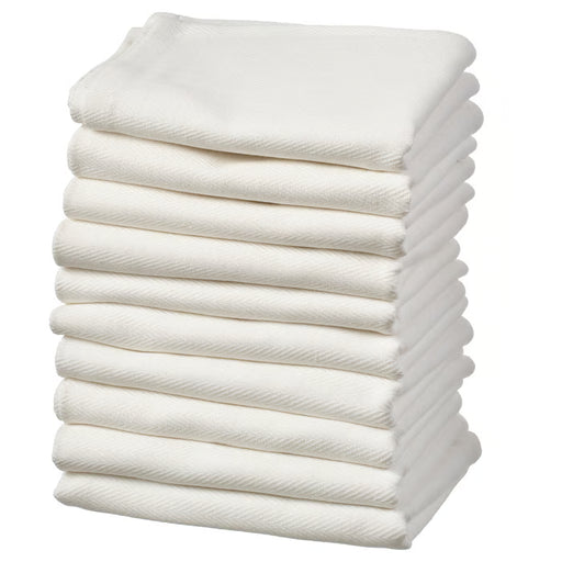 IKEA RÖDSPÄTTA white cotton tea towel flatwoven herringbone 45x60cm front view 10-pack #80618569