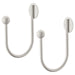  IKEA RÖRNICKA white curtain tie-back pack of 2 mounted on wall holding sheer curtain open #60623944