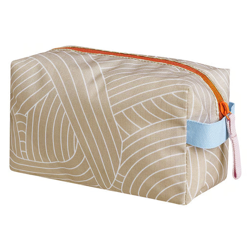 IKEA ROMELSÖN larger patterned accessory bag with leaf print zip closure and handle travel organiser