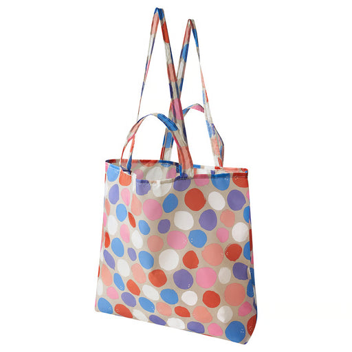  IKEA ROMELSÖN multicolour polka dot foldable carrier bag 45x36 cm front view #90640602