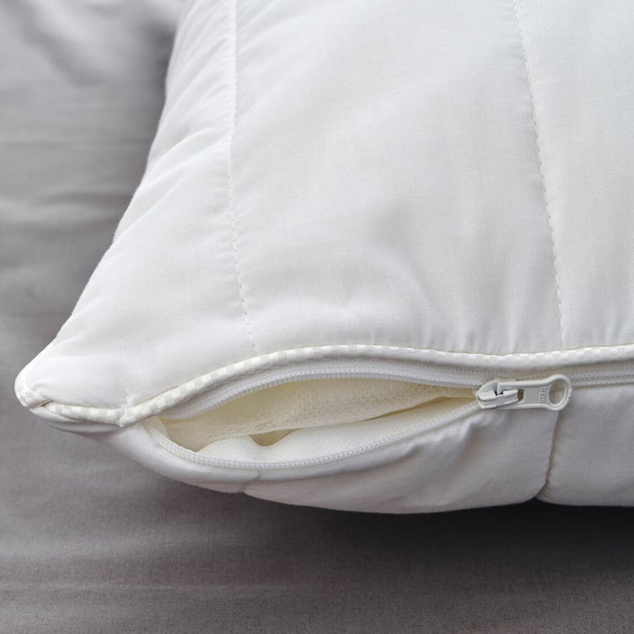 Close-up of the IKEA RUMSMALVA Pillow, showcasing  soft fabric and zip-50446758