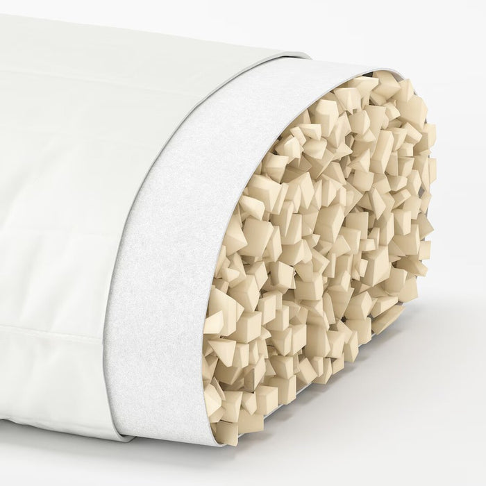 Close-up of the IKEA RUMSMALVA Pillow, showcasing its ergonomic shape and soft material-50446758