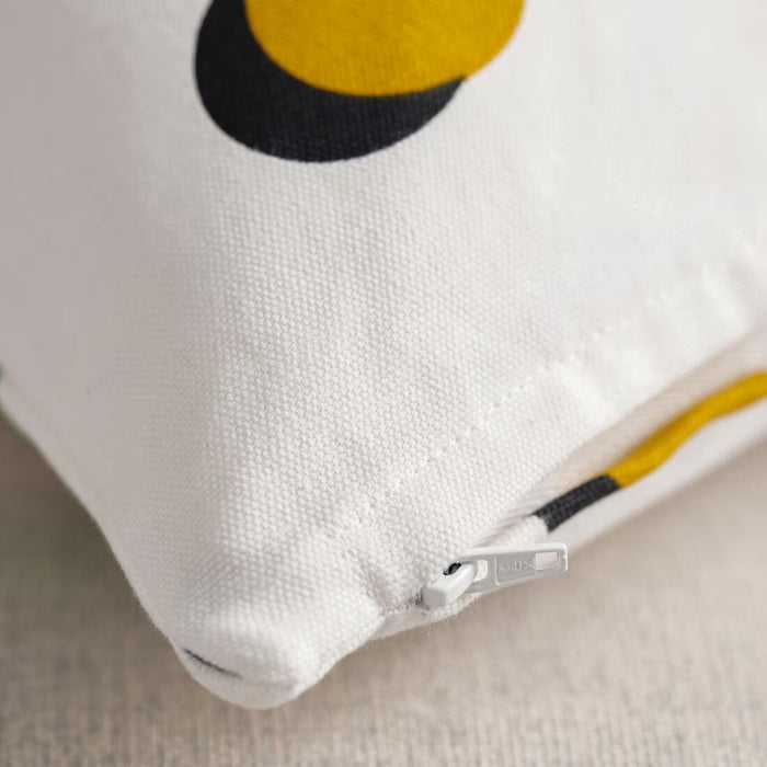 Close-up of the IKEA RUNDKRASSING cushion cover with a white multicolour dot design, measuring 50x50 cm (20x20").
 10582804     