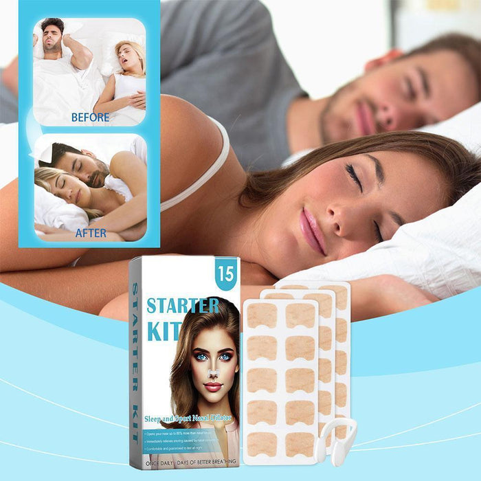 Nasal Dilator & Anti-Snore Patch Combo - Improves Nighttime Breathing Without Medication.