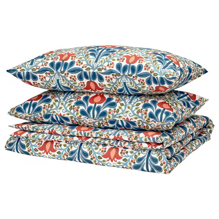 IKEA SÄTERVIDE Duvet cover and 2 pillowcases, multicolour/floral pattern, 240x220/50x80 cm (94x87/20x31 ")