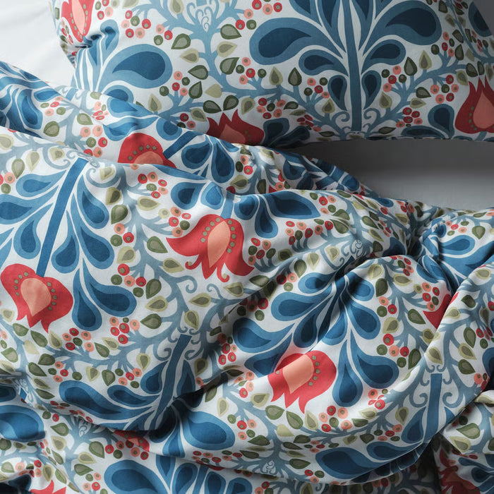 IKEA SÄTERVIDE Duvet cover and 2 pillowcases, multicolour/floral pattern, 240x220/50x80 cm (94x87/20x31 ")