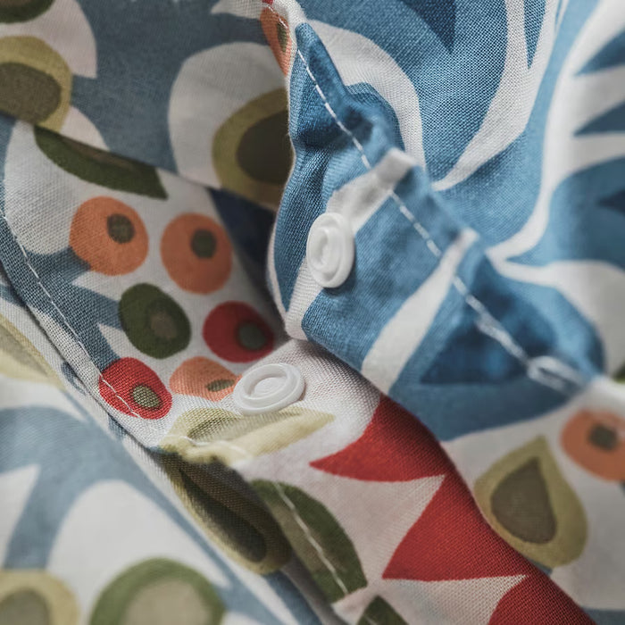 IKEA SÄTERVIDE Duvet cover and 2 pillowcases, multicolour/floral pattern, 240x220/50x80 cm (94x87/20x31 ")