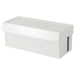  IKEA SÄTTING white cable management box with lid ABS plastic front view #30534628