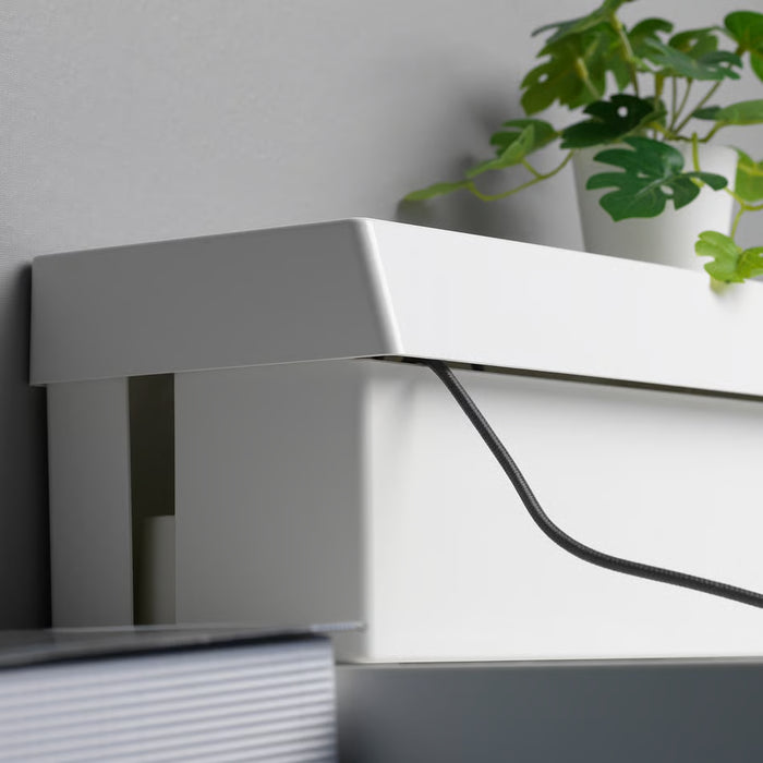 IKEA SÄTTING Cable Management Box with Lid — Hide Cables & Chargers | Desk & Floor Use