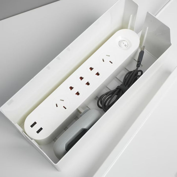 Durable and heat-resistant IKEA SÄTTING Cable Management Box for tidy cables.
