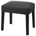 IKEA SAKARIAS stool with dark grey Sporda cover fitted on padded seat with black wooden legs