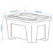IKEA SAMLA box with lid measurement illustration showing 14x18x10 cm size