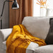Cozy dark-yellow blanket, perfect for snuggling, 130x170 cm (51x67 inches-00582116