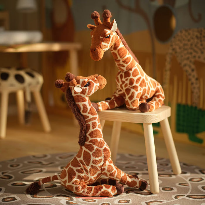 IKEA SANDLÖPARE Plush toy, baby giraffe/coffee,45 cm