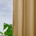 IKEA SANELA curtains with looped rod pockets showing elegant pleats and thick fabric