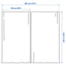 Measurement diagram of IKEA SANELA curtains showing width and length dimensions