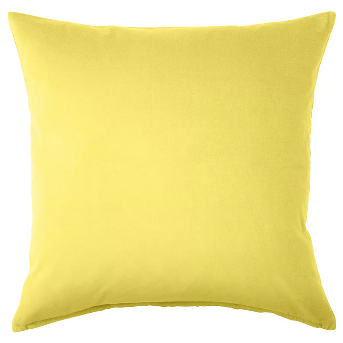 IKEA SANELA cushion cover light yellow 50x50cm cotton velvet front view #60590892