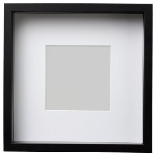IKEA SANNAHED black shadow-box picture frame 25x25 cm front view on white background #60459123