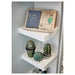 IKEA SJÄLSLIGT ceramic cactus set of 3 on white shelves next to a jewellery tray bedroom styling