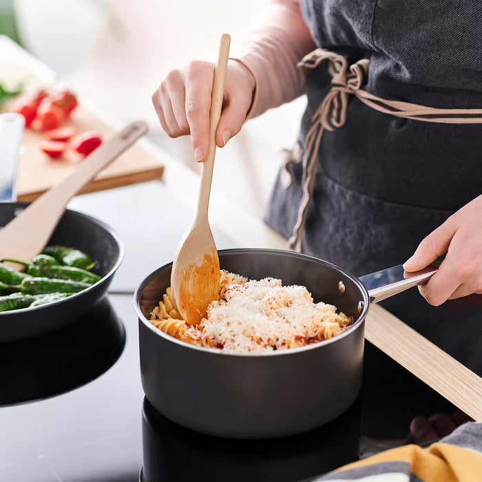 IKEA SJÖKEX 2-piece birch spoon and spatula set overhead flat lay view
