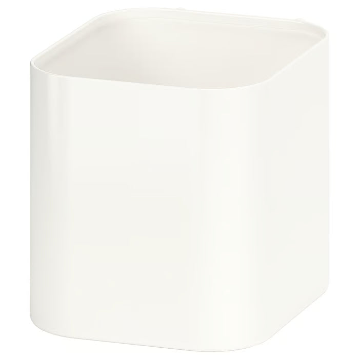 IKEA SKÅDIS white container front view attached to pegboard holding pens #40320797
