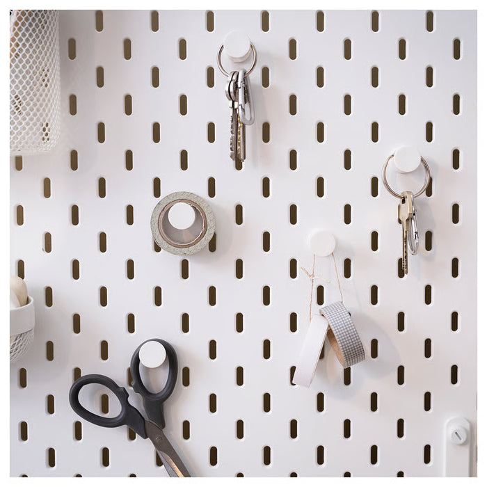 IKEA SKÅDIS Hook White — Set of 5, 19mm | Pegboard Organiser for Keys & More