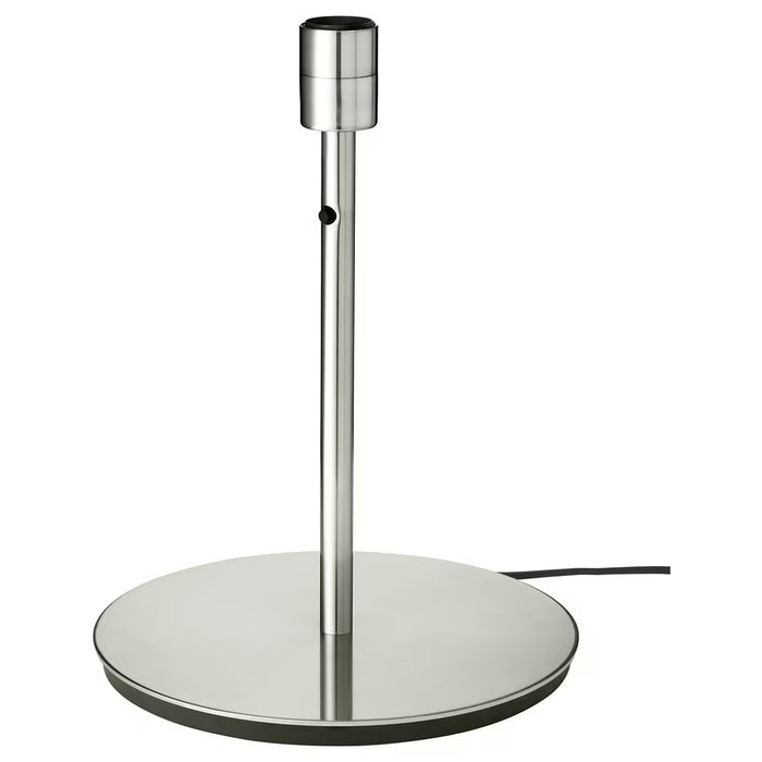 IKEA SKAFTET Table Lamp Base — Nickel-Plated, 38cm | Modern Customisable Desk Lamp with lampshade