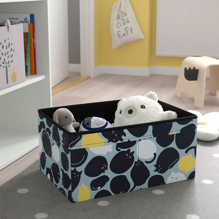 IKEA SKÅJARE storage box black blue open interior view