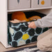 IKEA SKÅJARE storage box black blue folded flat for compact storage
