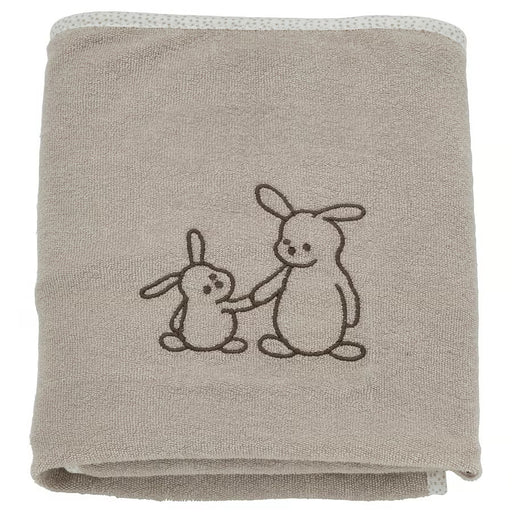 IKEA SKÖTSAM babycare mat cover beige terry with bunny print flat lay 53x83cm #80625225