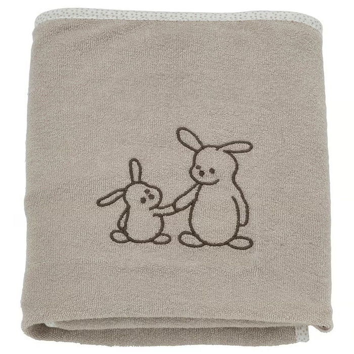 IKEA SKÖTSAM babycare mat cover beige terry with bunny print flat lay 53x83cm #80625225