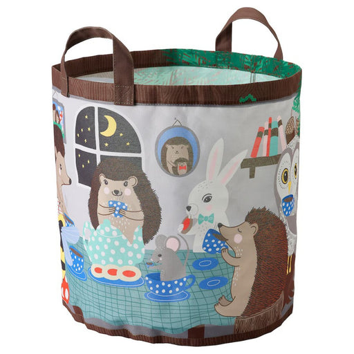 IKEA SKOGSDUVA storage bag, featuring a fun forest animal design, perfect for storing kids' clothes and toys 80578281