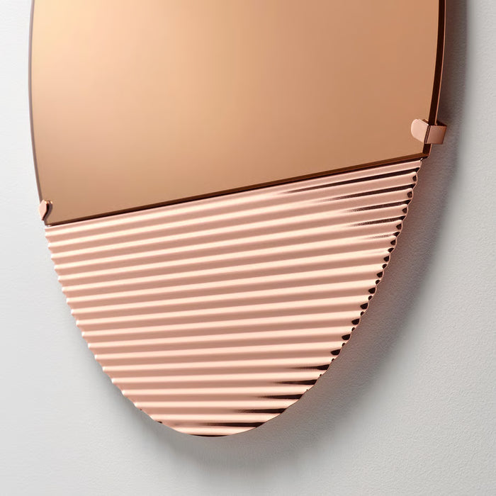 IKEA SKOGSGRÄNSEN Decorative Mirror — Copper-Colour, 50cm | Rose-Gold Wall Décor