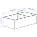 IKEA SKUBB dark grey organiser boxes used in bathroom drawer to sort small accessories