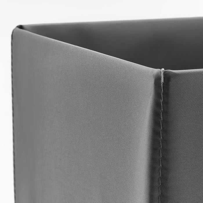 IKEA SKUBB dark grey set of 3 boxes shown flat packed for compact storage when not in use