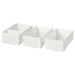 IKEA SKUBB white fabric box set of 3 for drawer storage, 20x38x12 cm #30630583